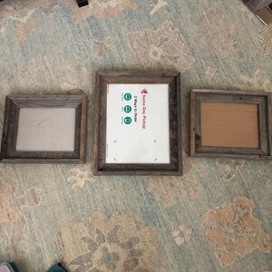 Rustic Wooden Picture Frame Set